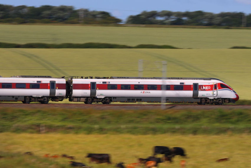 LNER train in motion