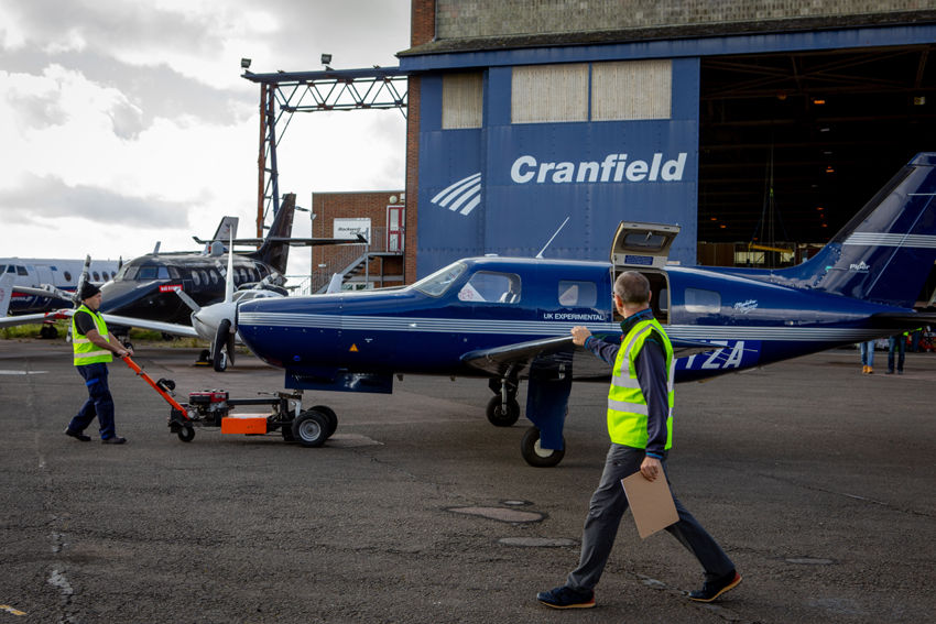 First hydrogen fuel cell flight by ZeroAvia Cranfield